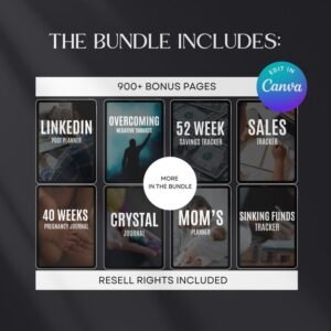 7,500+ Digital Planner Pages Mega Bundle | Editable Canva Templates with PLR & MRR Resell Rights