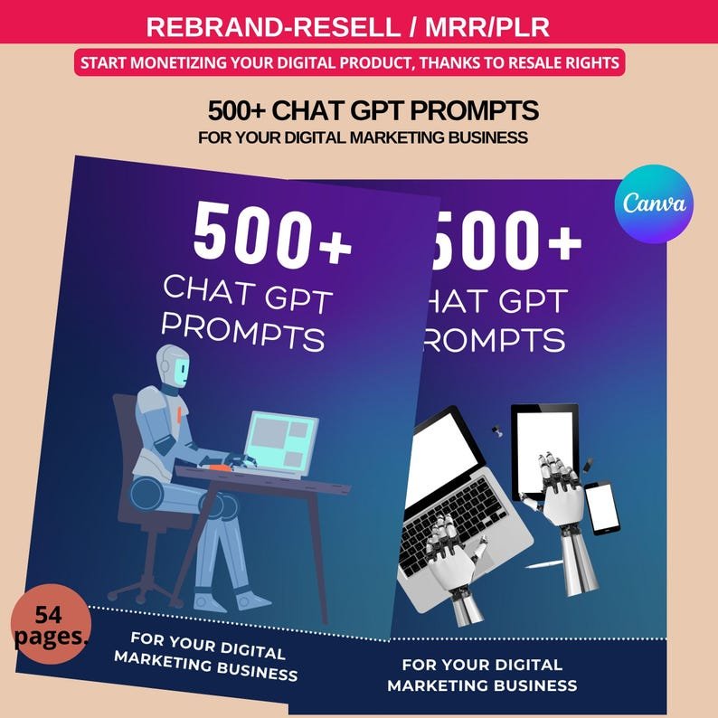 The Ultimate AI Prompt Vault & Course Canva Templates (PLR & MRR Resell Rights) - Image 4