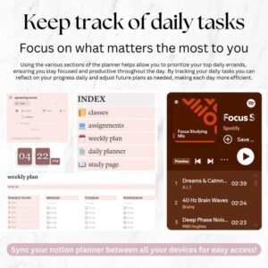Student Notion Planner & 2026 Academic Dashboard | Template with PLR & Master Resell Rights