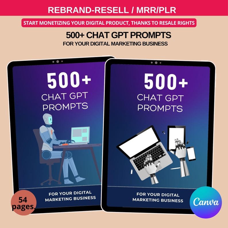 The Ultimate AI Prompt Vault & Course Canva Templates (PLR & MRR Resell Rights) - Image 3