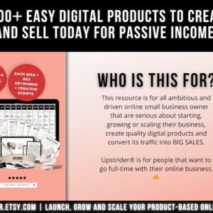 1000+ Digital Product Ideas to Create & Sell | Passive Income Guide with PLR & Master Resell Rights
