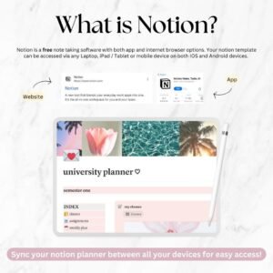 Student Notion Planner & 2026 Academic Dashboard | Template with PLR & Master Resell Rights