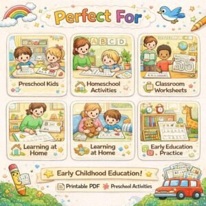 12K+ Kids Printable Worksheets & Preschool Activity Pages | Bundle with PLR & Master Resell Rights