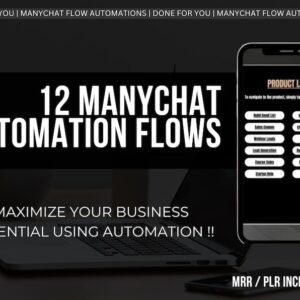 ManyChat Automation Flows Bundle | PLR & MRR Master Resell Rights | Done-For-You Instagram & DM Chatbot Templates