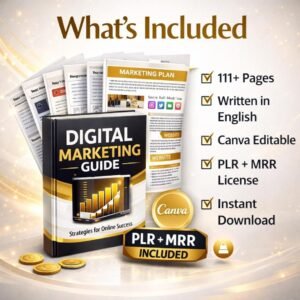 111-Page Make Money Online Ebook | PLR & MRR Editable Digital Product with Resell Rights (English Version)