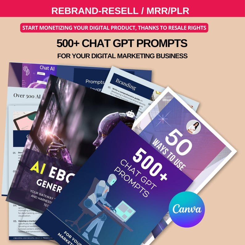 The Ultimate AI Prompt Vault & Course Canva Templates (PLR & MRR Resell Rights) - Image 10