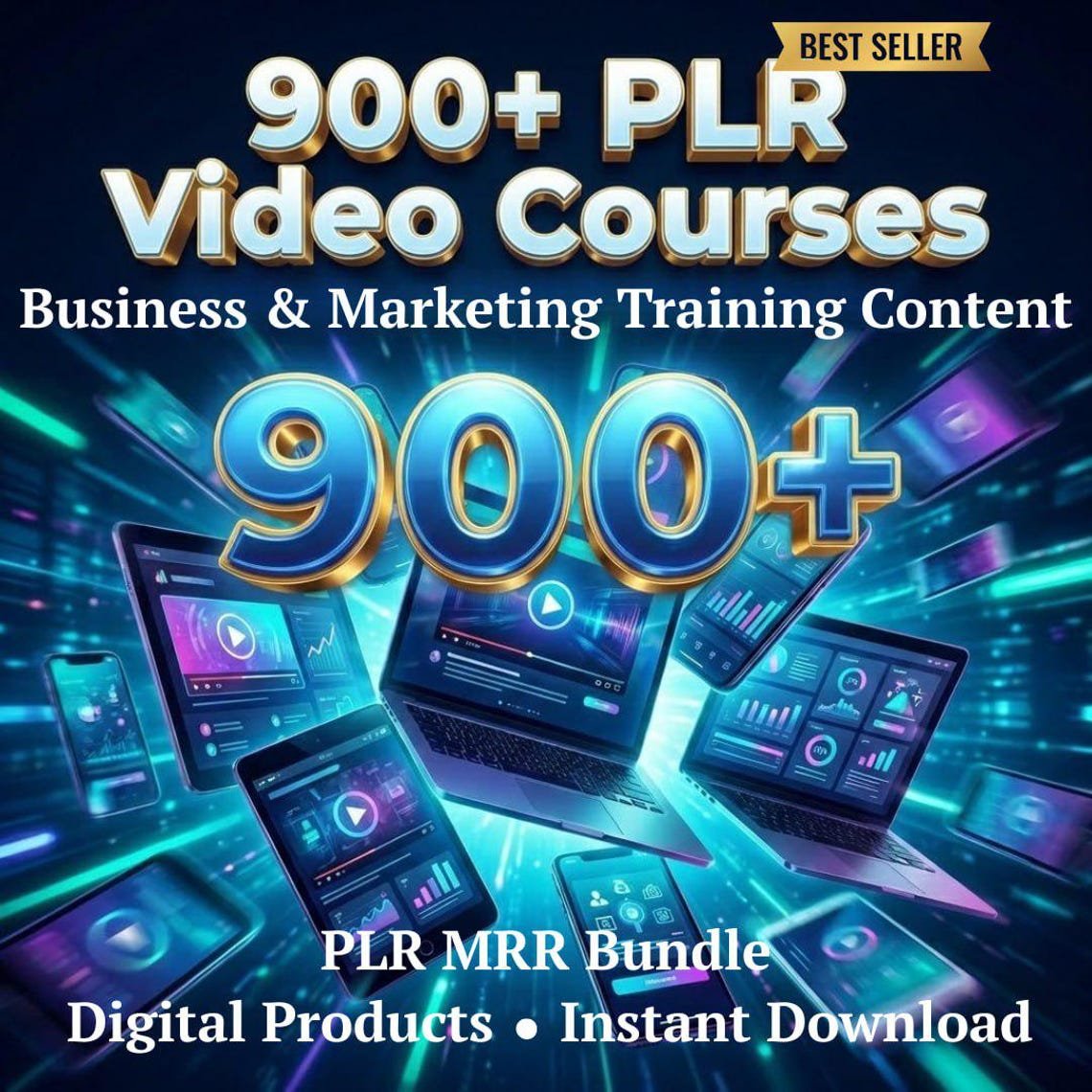 900+ Business Video Courses Bundle | PLR & MRR Master Resell Rights | Done-For-You Digital Products & Online Training Library