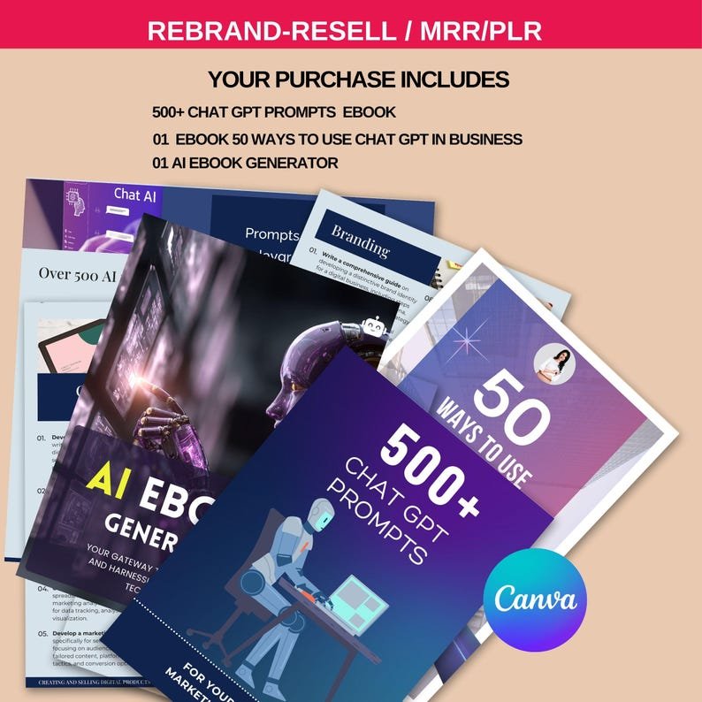 The Ultimate AI Prompt Vault & Course Canva Templates (PLR & MRR Resell Rights) - Image 11